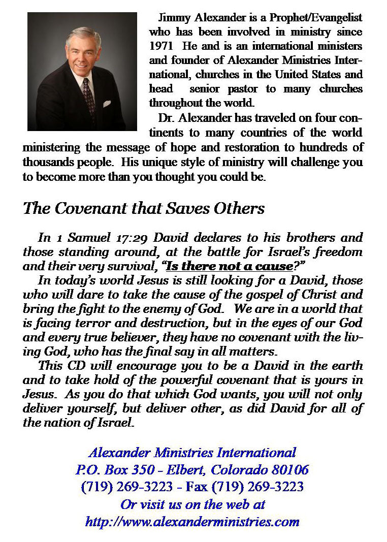 The Covenant That Saves Others
